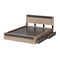 Baxton Studio Jamie Oak and Grey Wood Queen 2-Drawer Queen Size Storage Platform Bed 138-7709-8041 - alternate 2